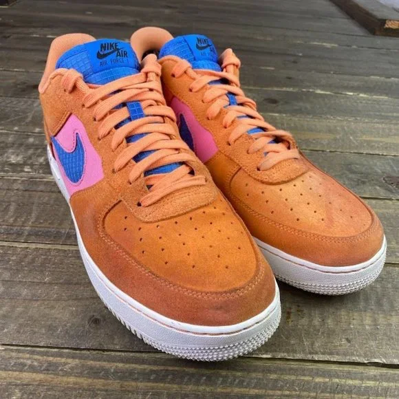 Nike Air Force 1 '07 LV8 Men's Size 13 CW7300 800 Orange Trance AF1 Sneakers - Picture 6 of 13